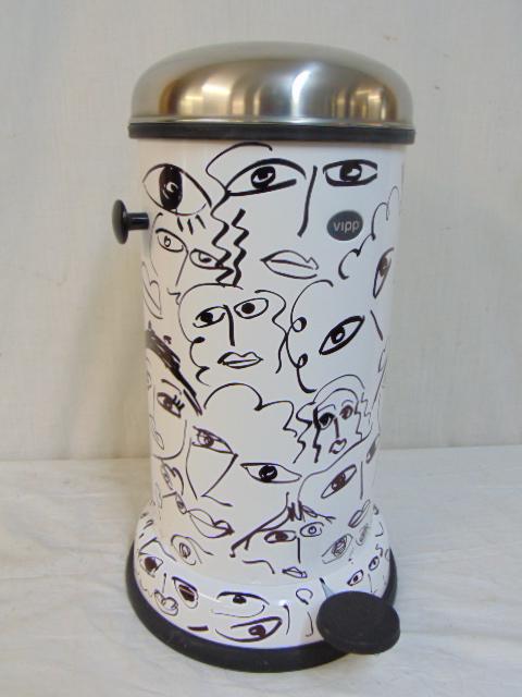 VIPP waste bin, by Simon Doonan, various faces, eyes on (1 of 6)