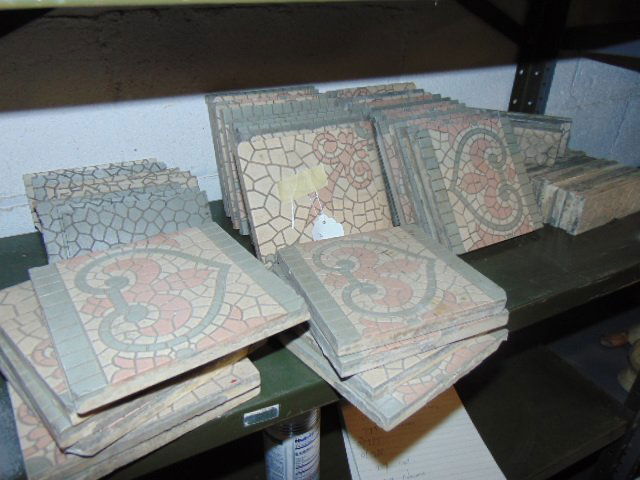 Lot A.E.T.C tiles, mosaic design, American Encaustic (1 of 7)