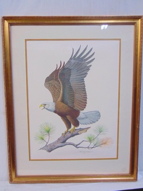Albert Earl Gilbert  print, Bald Eagle, Issue number on (1 of 6)
