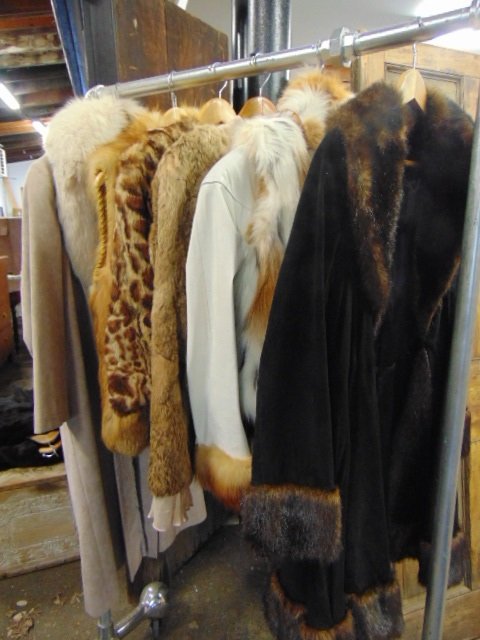 (6) Vintage furs, suede, vest, various jackets. (1 of 17)