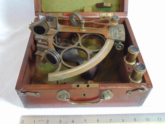 Brass sextant, Warley Pickering, Middlesbrough, in (1 of 7)