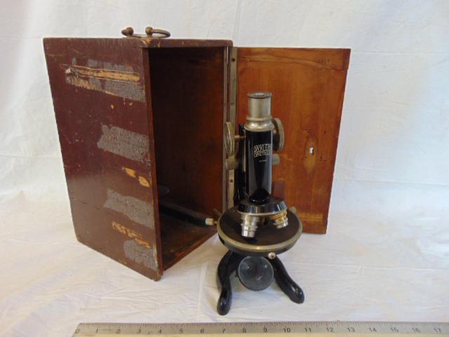 Microscope Cased, W Klein Wetzlar microscope, vintage (1 of 5)