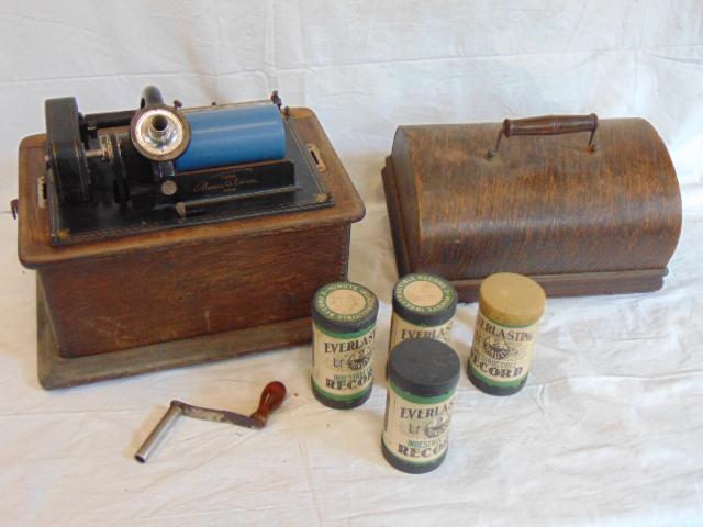 Edison Standard Phonograph, Model D, with crank, 4 (1 of 5)