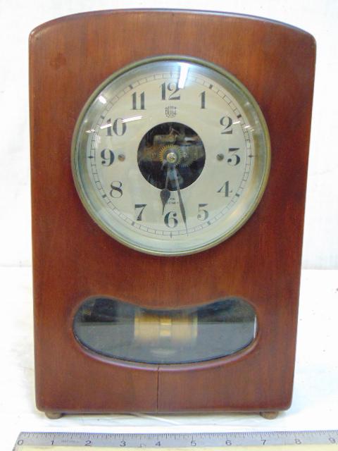 Bulle clock, electro-mechanical 12" tall, convex glass, (1 of 7)