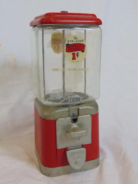 Vintage gumball machine, "Western Coin Operated (1 of 4)