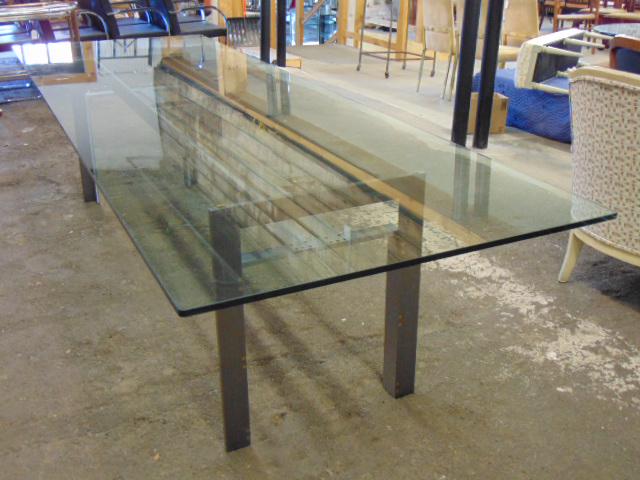 Mid Century Carlo Scarpa "Doge" dining table, brushed (1 of 12)