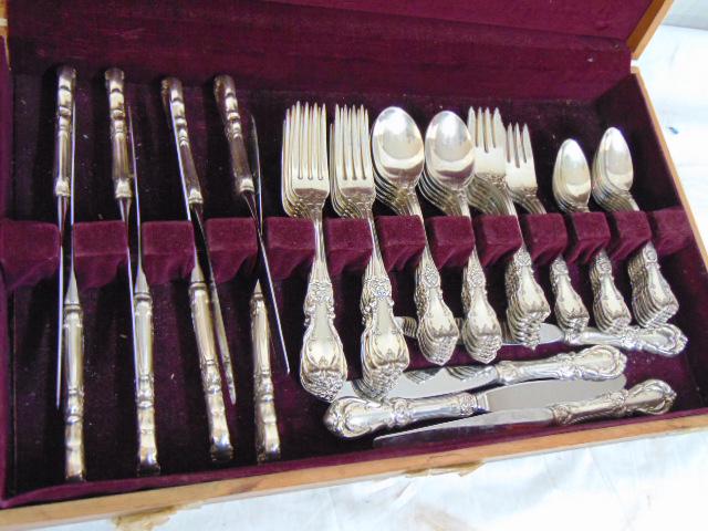 Set sterling flatware, "Burgundy", by Reed & Barton, (1 of 5)