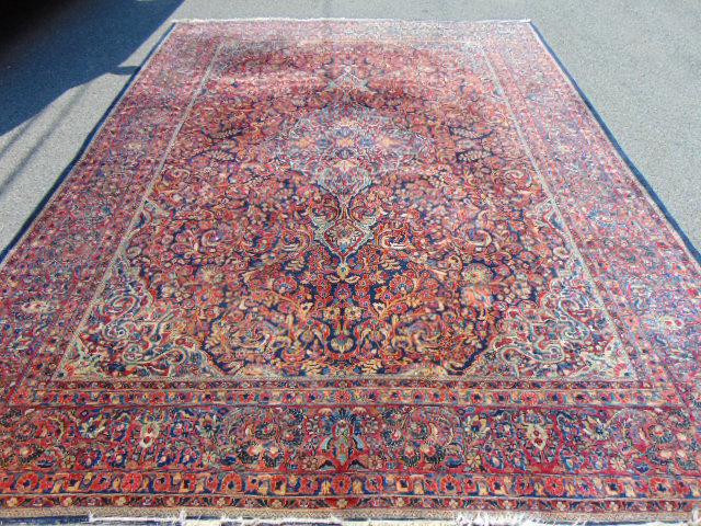 Antique Kashan Carpet, c.1930. 10 (1 of 9)