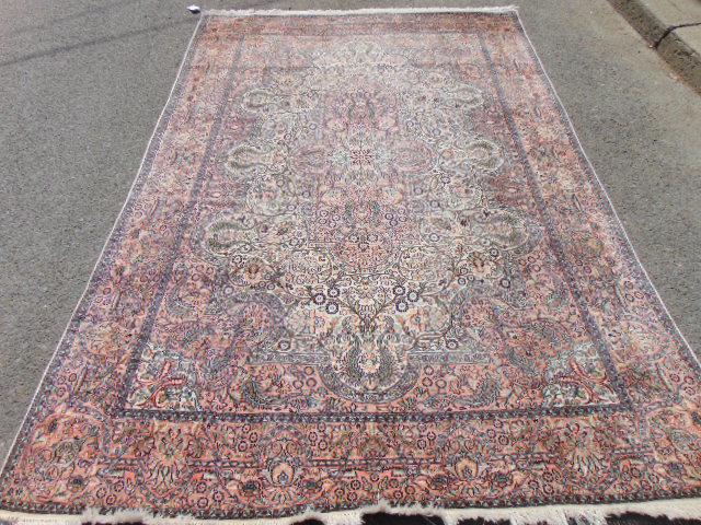 Silk carpet, in pink, excellent quality, good (1 of 6)