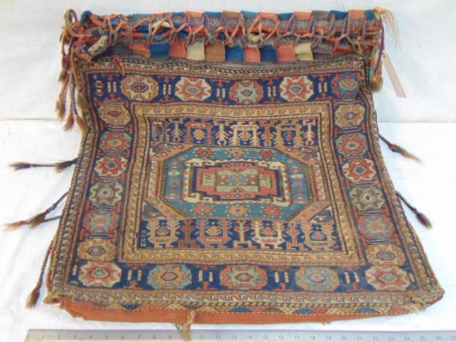 Pair Fine Antique Caucasian Soumak Saddlebags, 2 (1 of 15)