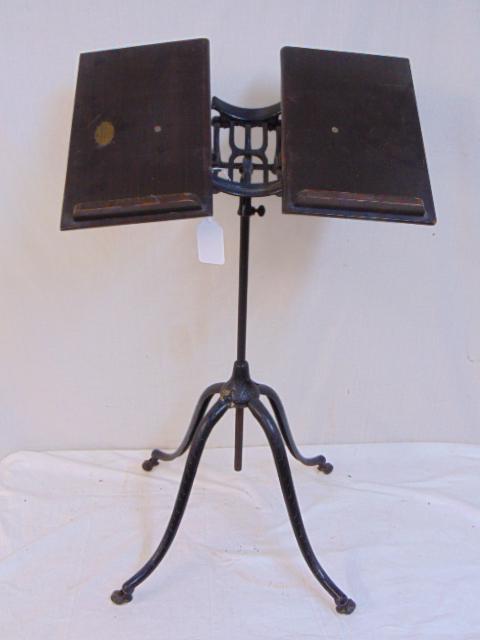 The Columbia Dictionary Stand, cast iron base, one leg (1 of 6)