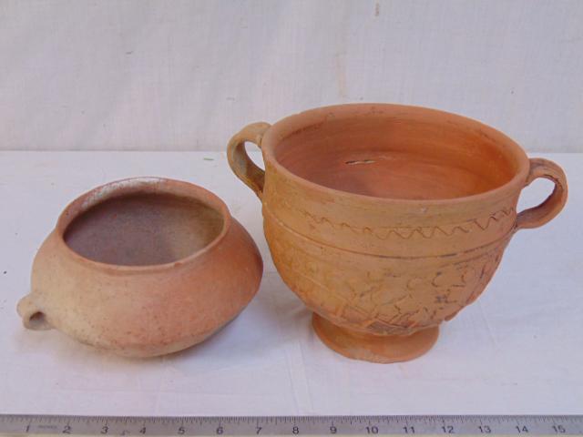 2 Chinese terracotta bowls, one has exterior (1 of 12)
