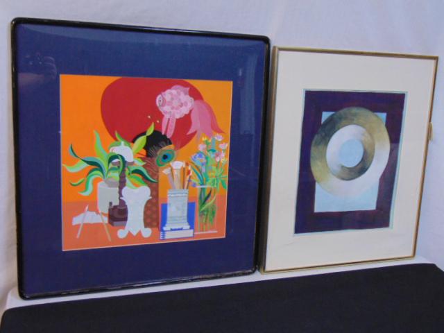 2 paintings, Jean Tori & Adrian Murphy, gouache & (1 of 7)
