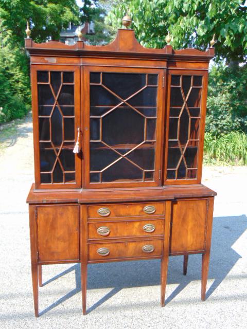 Federal Inlaid Mahogany Breakfront/Bookcase, Centennial (1 of 6)