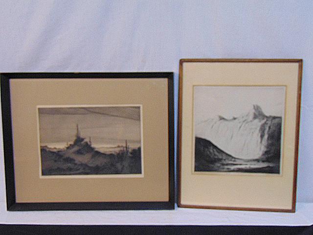 2 etchings, Joseph Gray (Scottish, 19/20th century) (1 of 10)