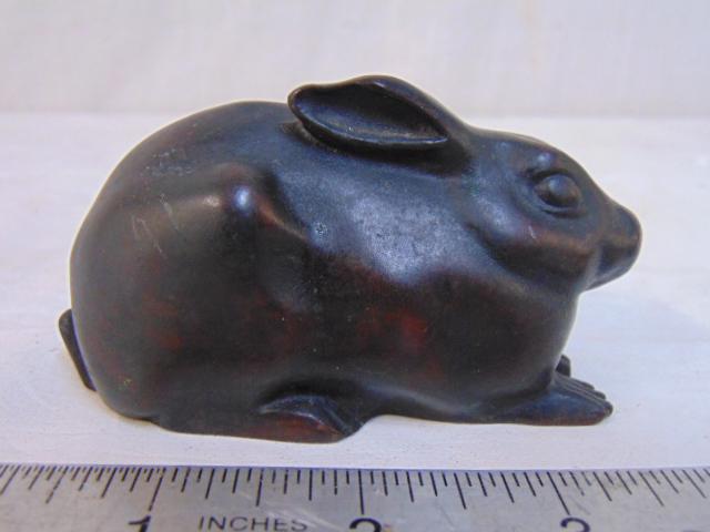 French Bronze Casting of a Rabbit, Signed J.P Le (1 of 5)