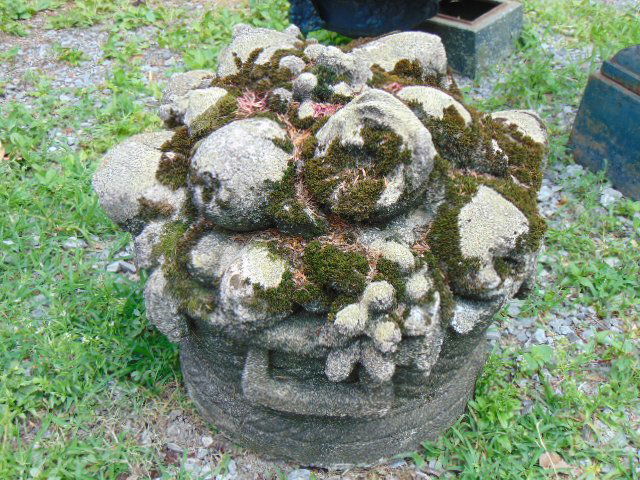 Antique Cast Stone Basket of Fruit Garden Sculpture (1 of 6)