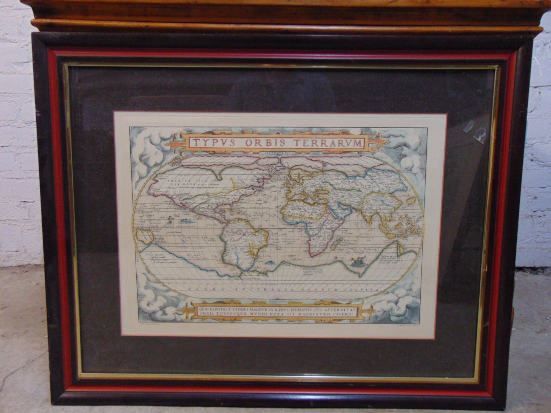 Map, ""Typus Orbis Terrarum", by Abraham Ortelius (1 of 9)