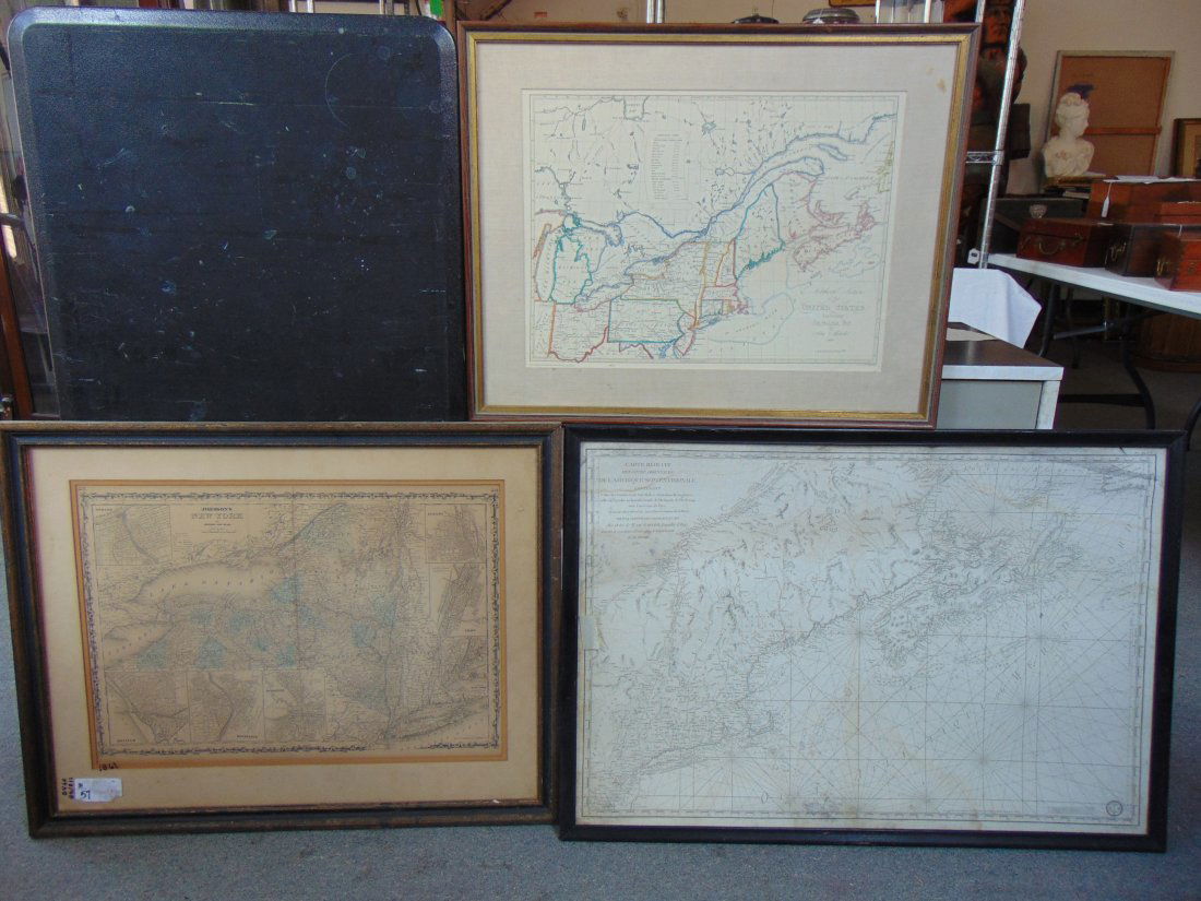3 antique maps, New York, North East United States (1 of 14)