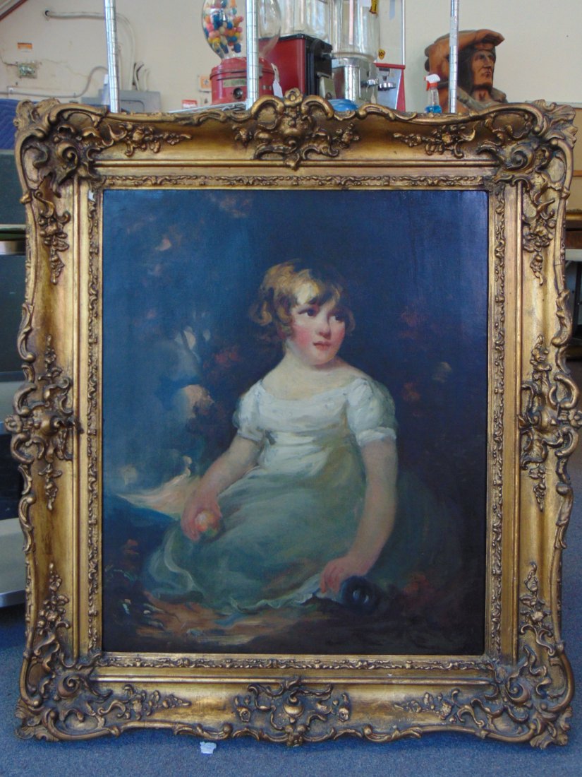 Painting, Portrait of a Child in a White Dress, English (1 of 9)
