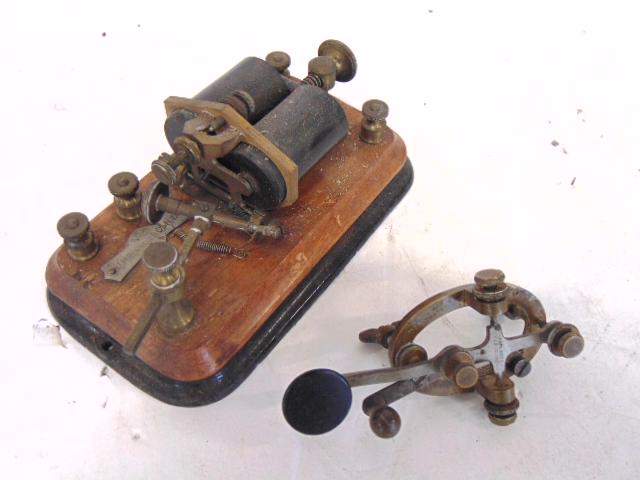 Telegraph key and sounder / receiver, J. Bunnell & Co. (1 of 5)