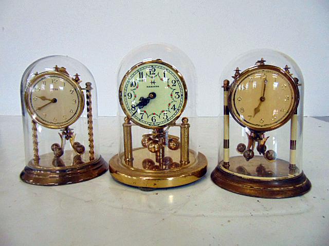 3 mini domed clocks, Vintage, German- All running. (1 of 7)