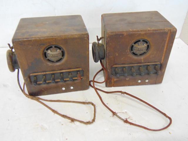 2 Dictograph System Substation, With Microphones and: 2 Dictograph System Substation, With Microphones and Earpiece, 1920's