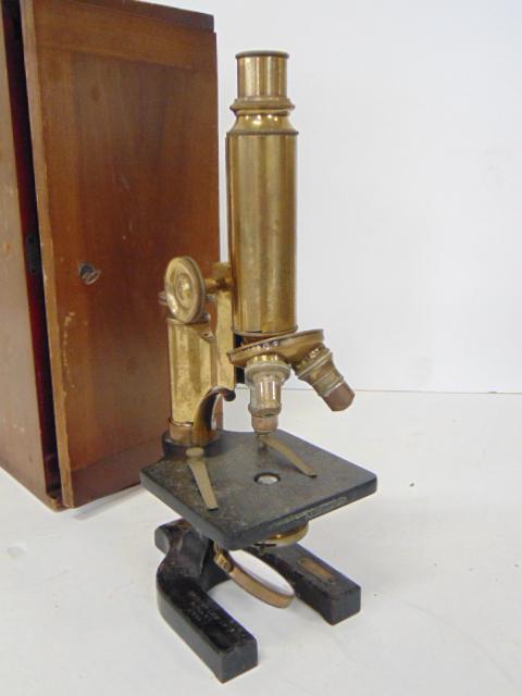 Microscope, Cased, NYU Biol. # 50, c. 1900 Objective, (1 of 5)