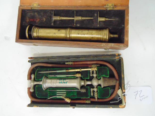 2- Antique Medical Syringe, with needles 1) Marked- J. (1 of 6)