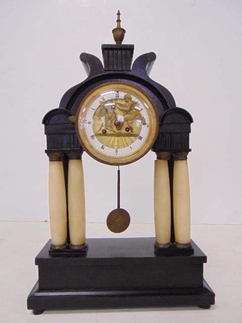 Clock, Cupid Sharpening Arrow, Automation, Silk Thread (1 of 5)