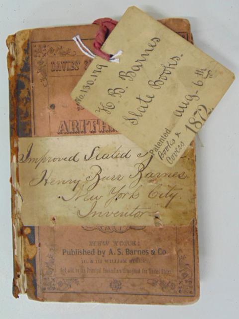 U.S. Original Patent Model, Aug 6th 1872, Slate Books, (1 of 5)