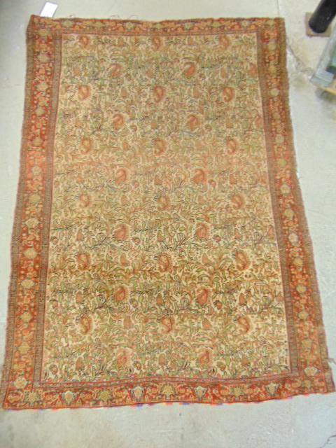 Antique Persian carpet, carpet is 69.5" by 49" (1 of 8)