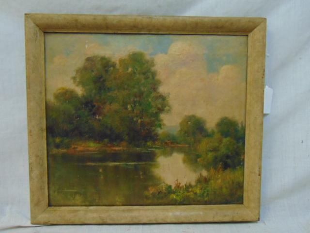Painting, American School impressionism landscape, oil (1 of 4)