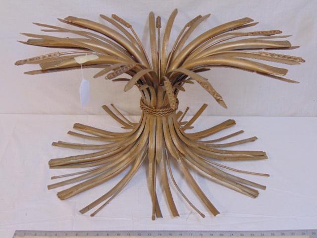 Wheat table base, painted metal table base with wheat (1 of 4)