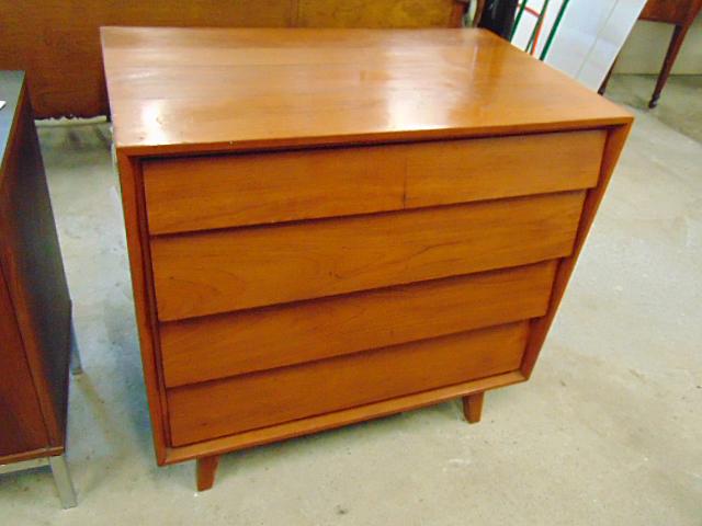 Mid Century chest, 2 over 3, angled drawer fronts, (1 of 4)