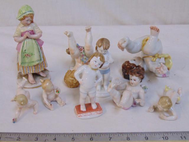 9 porcelain figurines, various putti figures, King's, (1 of 11)