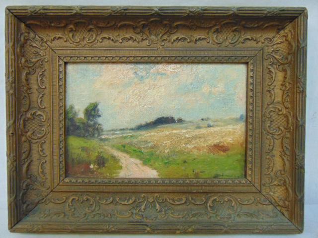Painting, landscape, Edward Gay, oil on canvas showing (1 of 5)