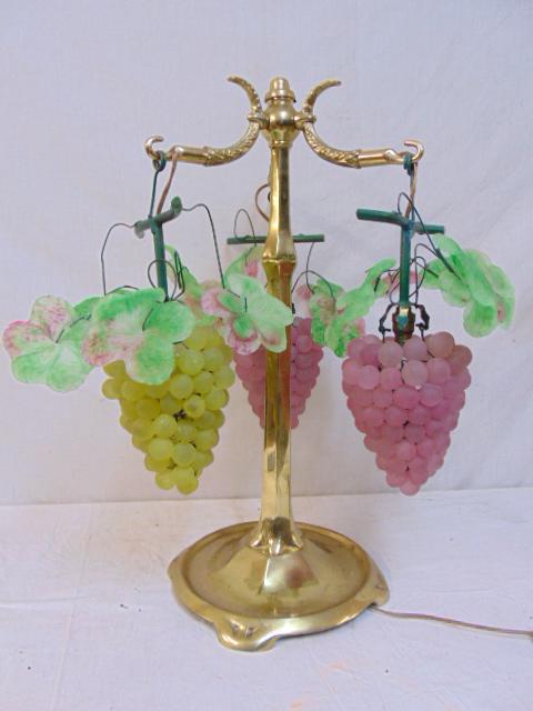 Brass & glass Venetian table lamp, solid brass base (1 of 6)