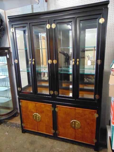 Display or china cabinet by Stanley furniture, burl (1 of 5)