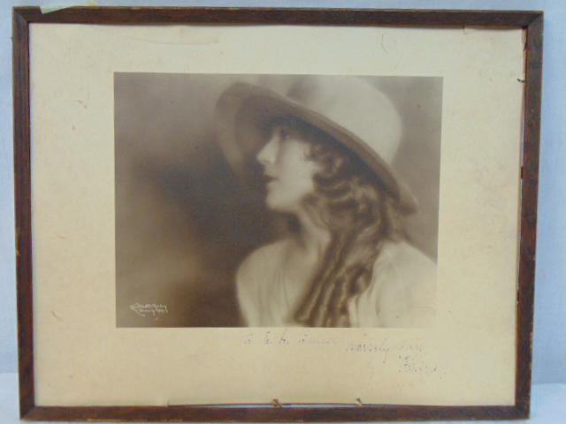 Photo print, Mary Pickford, signed, margin stained, (1 of 5)