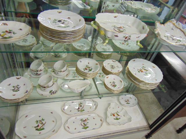 Large lot Herend "Rothschild" porcelain dinnerware, (1 of 12)