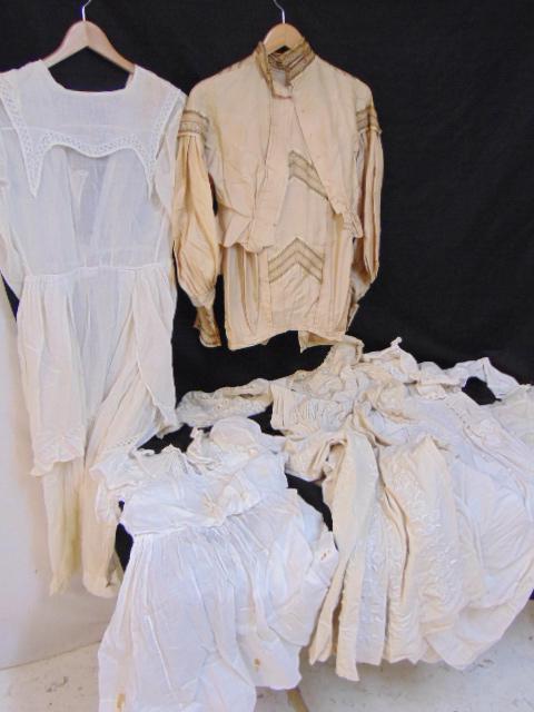 Clothing 2 pc silk skirt & jacket & 5 white dresses, (1 of 7)