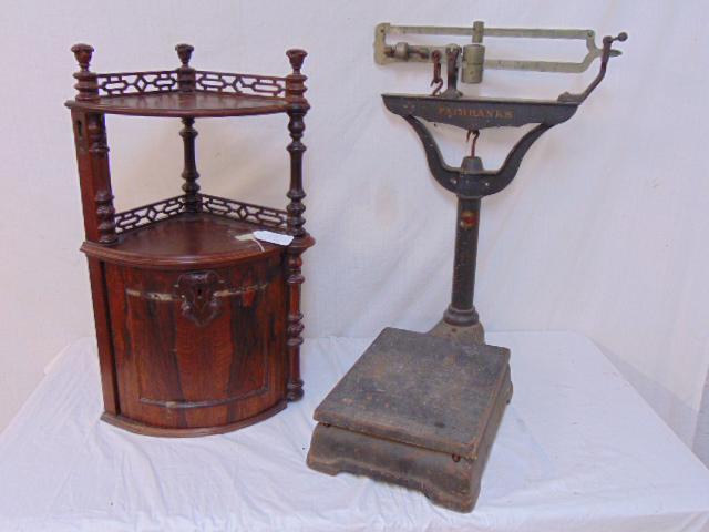Fairbanks scale & Rosewood corner cabinet (1 of 7)