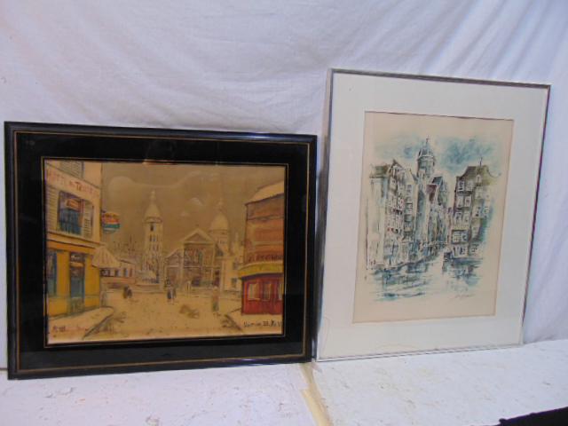 Lithograph, Amsterdam, by John Haymson & Paris print, (1 of 7)