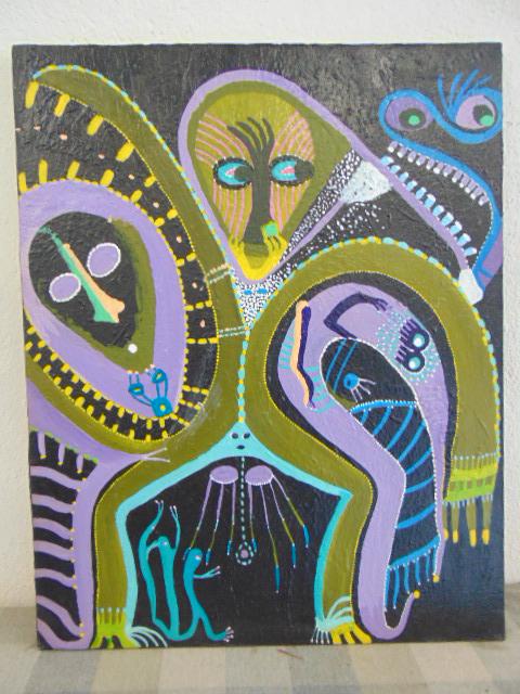 Painting, Louise Abrams, Outsider Art Collection, (1 of 2)