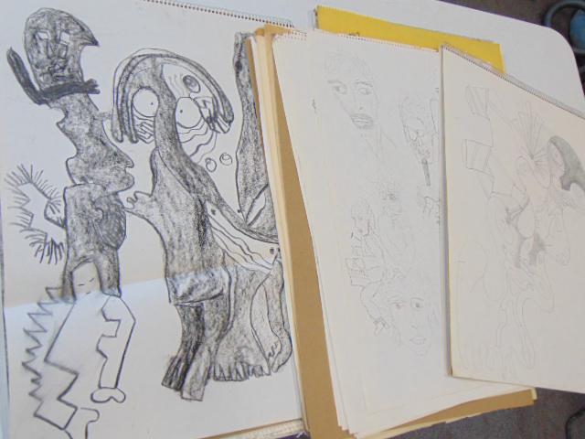 Partial sketch books, Louise Abrams, Outsider Art (1 of 6)