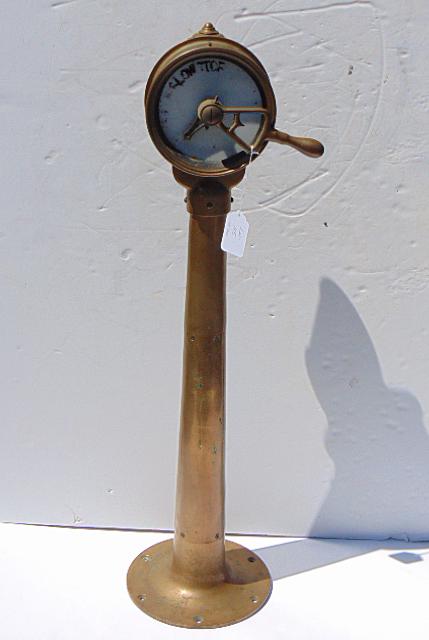 Ship's Telegraph, Brass, 11" at base, 38" tall, 7.5" (1 of 5)