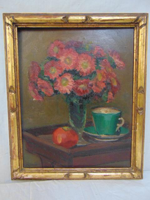 Painting, George Dominique Zezzos, double sided, still (1 of 5)