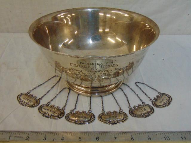 Paul Revere sterling bowl, comes with 5 sterling silver (1 of 3)