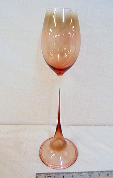 Orrefors Tulip vase, Nils Landberg, art glass, in pink, (1 of 5)